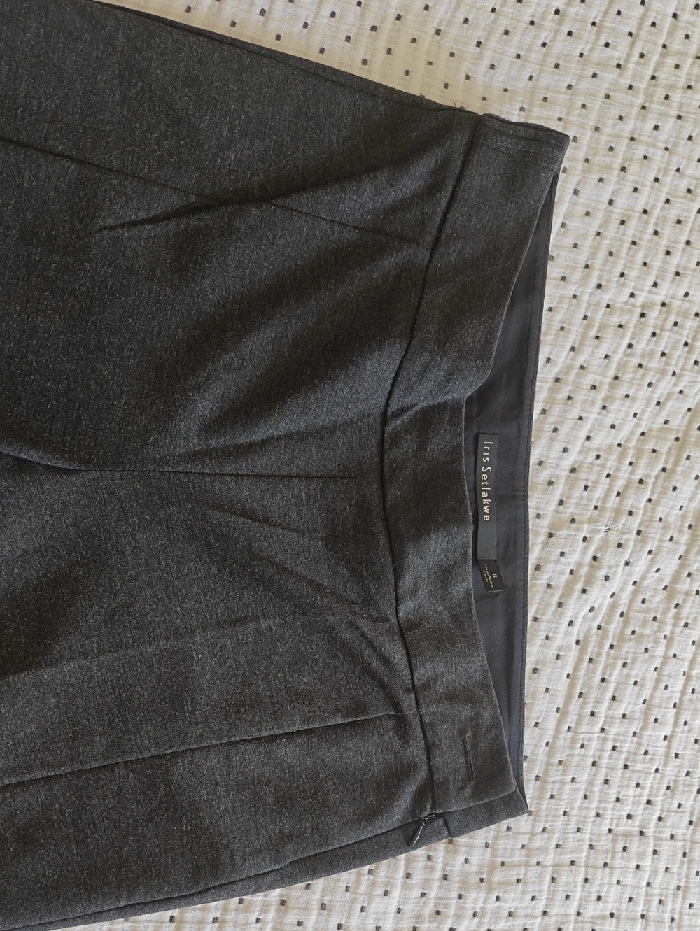 Iris Setlakwe Dark Charcoal Pencil Skirt